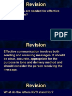 Revision: What Elements Are Needed For Effective Communication?