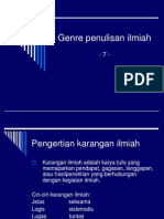 7 Genre Penulisan Ilmiah