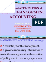 Scope and Application Of: Cost & Management Accounting