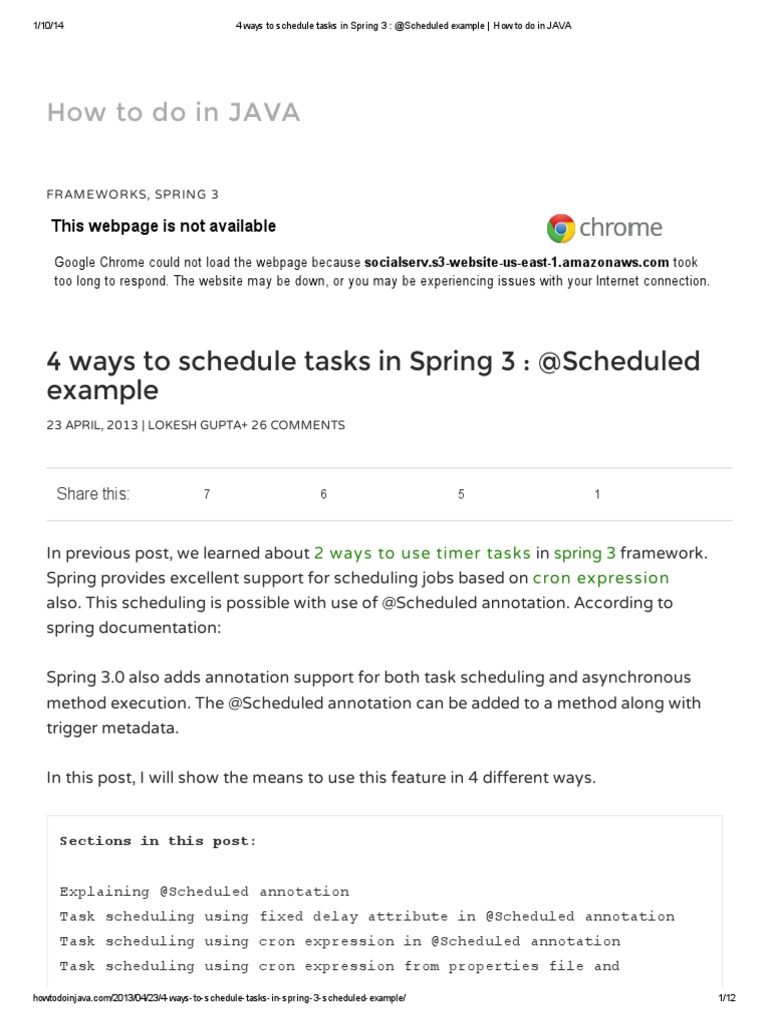 4 Ways To Schedule Tasks in Spring 3 - @scheduled Example - How To Do ...