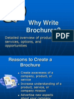 Why Write Brochures?: Detailed Overview of Products, Services, Options, and Opportunities