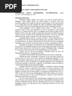 Preliminary Considerations 1. Necessity For Evidence: When Questions of Fact Exist Parañaque Kings Enterprises, Incorporated Vs - CA