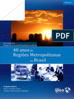 Livro 40 Anos Regioes Metropolitanas IPEA