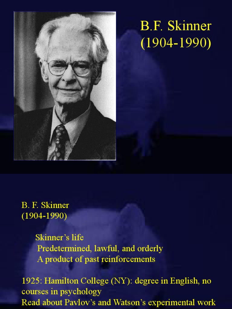 B.F. Skinner: Pioneer of Behaviorism | PDF | Reinforcement | Behaviorism