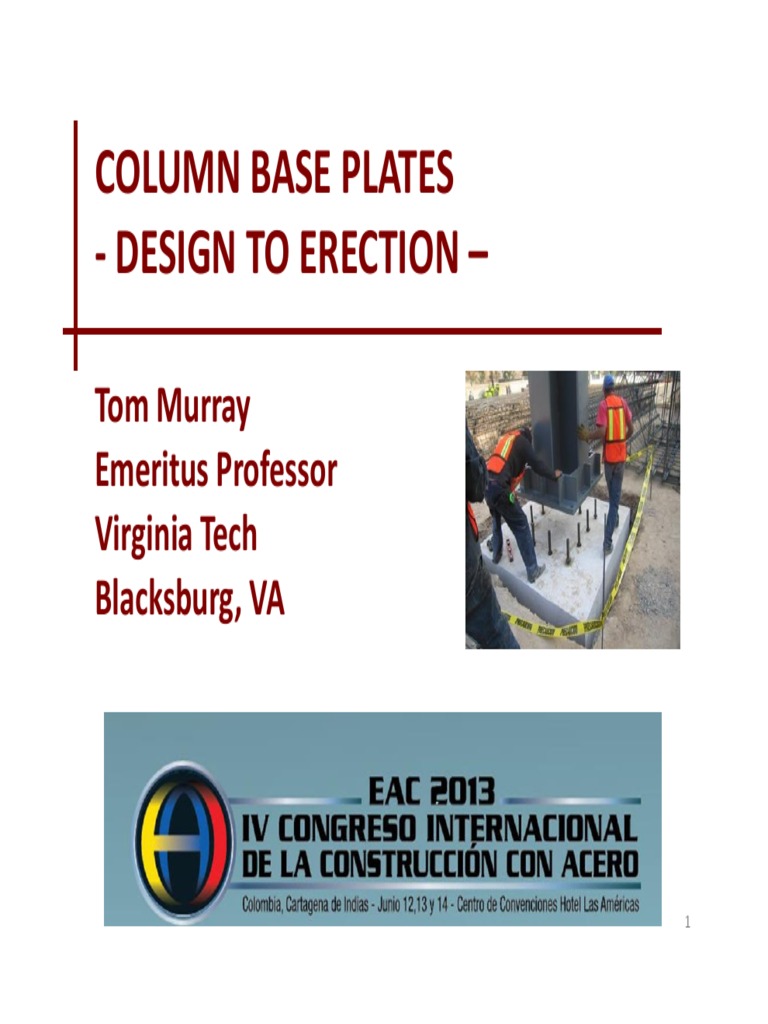 Column Base Plate Design Guidelines | PDF | Structural Steel | Column