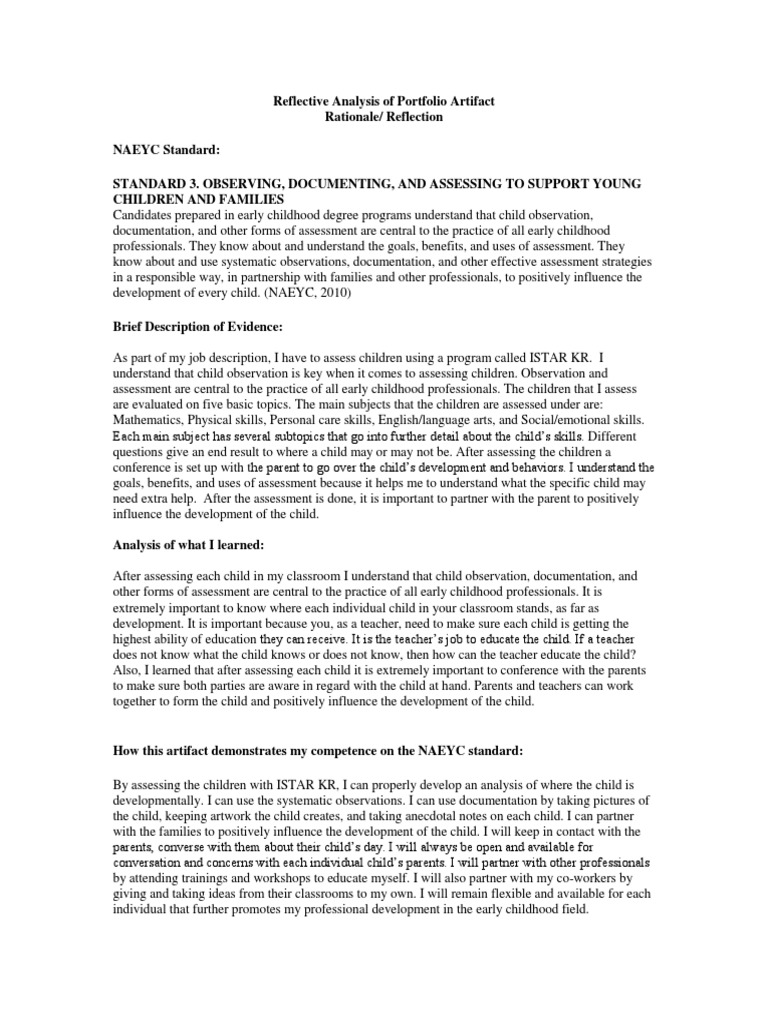 naeyc standard 3 Educational Assessment Early Childhood Education