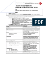 Instrucciones para Elaborar Informes de Prácticas