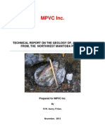 Technical Report On The Geology Of, and Results From, The Northwest Manitoba Project