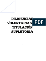 Diligencias Voluntarias de Titulacion Supletoria