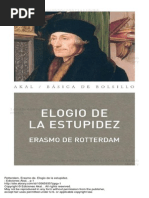 Elogio de La Estupidez Erasmo de Rotterdam
