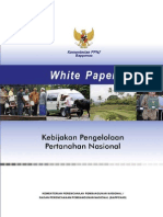 White Paper Kebijakan Pengelolaan Pertanahan Nasional