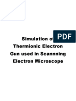 Simulation of Thermionic Electron Gun Used in Scannning Electron Microscope