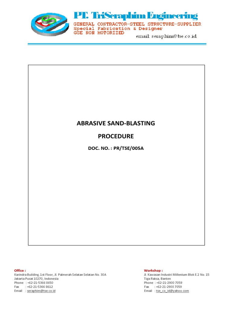 Abrasive Sand-Blasting Procedure Guide | PDF | Industrial Processes ...