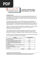 CompTIA Cloud Essentials Exam Objectives