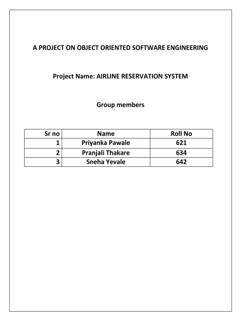 Airline Reservation System Overview | PDF