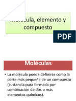 Molécula, Elemento y Compuesto