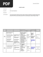 ICT 1 - Basic Computer Applictions OBE Syllbus