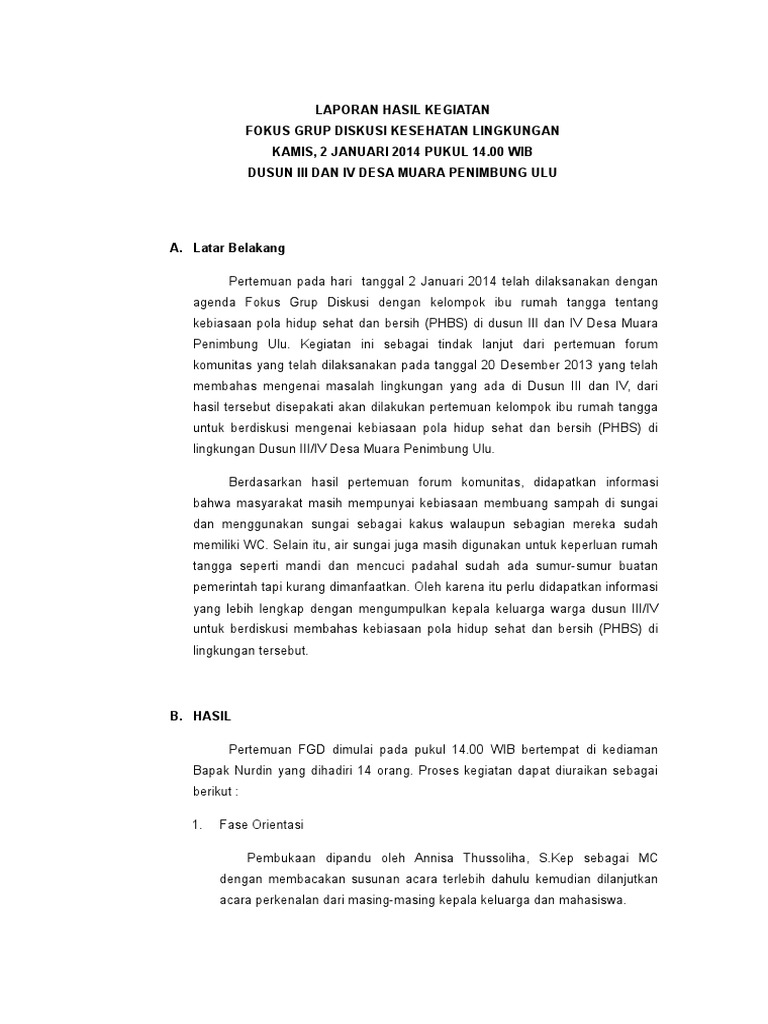 Laporan Hasil Fgd Kesling