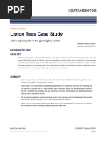 Download Lipton Tea Case Study by Samra Shahzad SN214818207 doc pdf