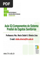 Aula 2 - Componentes Sistema Predial de Esgoto