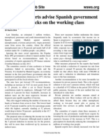 Academic Experts Advise Spanish Government To Escalate Attacks On The Working Class