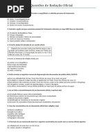 Questoes de Redacao Oficial