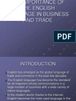 The Importance of The English Language in Business and Trade Powerpoint