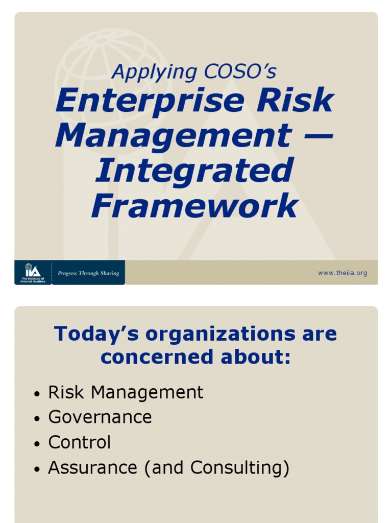 COSO ERM Framework Overview | PDF | Career & Growth | Business