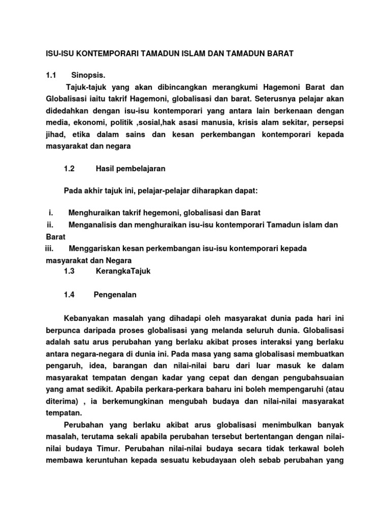 Isu Isu Semasa Berkaitan Tentang Tamadun Dalam Surat Khabar