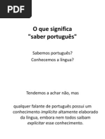2014 - O Que Significa Saber Portugues