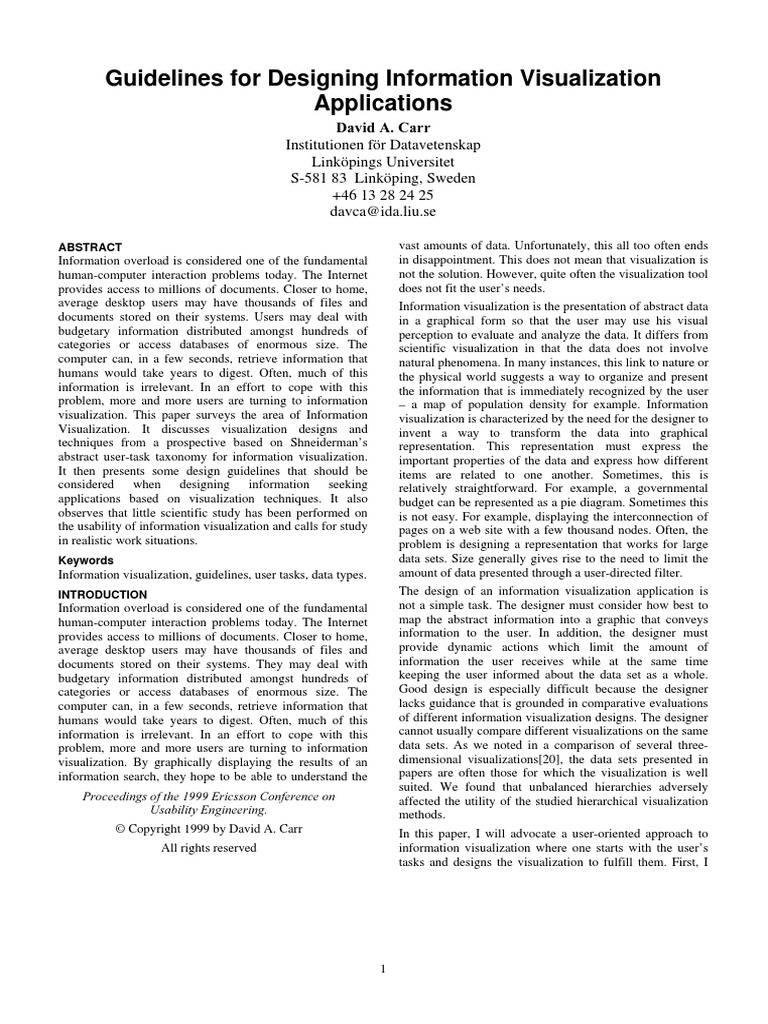 Article Guidelines For Designing Information Visualization PDF