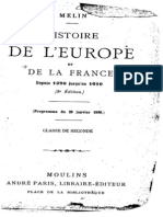 Melin - Histoire de L'europe Et de La France (1270-1610)