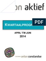 Anton Aktief - Kwartaalprogramma April T-M Juni 2014