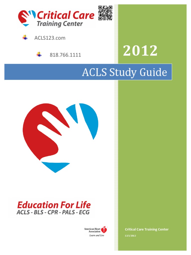 ACLS Study Guide: Critical Care Training Center | PDF | Cardiopulmonary ...