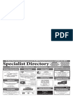 Specialist Directory: To Have Your Service Listed and Reach 30,000 Potential Customers Call 860-435-9873