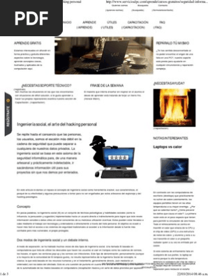 Servicioalpc Ingenieria Social El Arte Del Hacking Personal