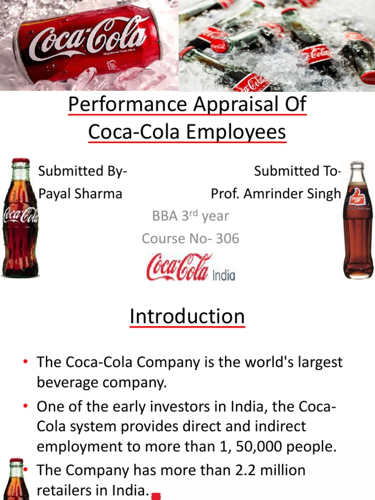 Performance Appraisal Of CocaCola employees The Coca Cola Company