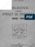 Cazacu Petru Moldova Dintre Prut Si Nistru 1812 1918 Iasi