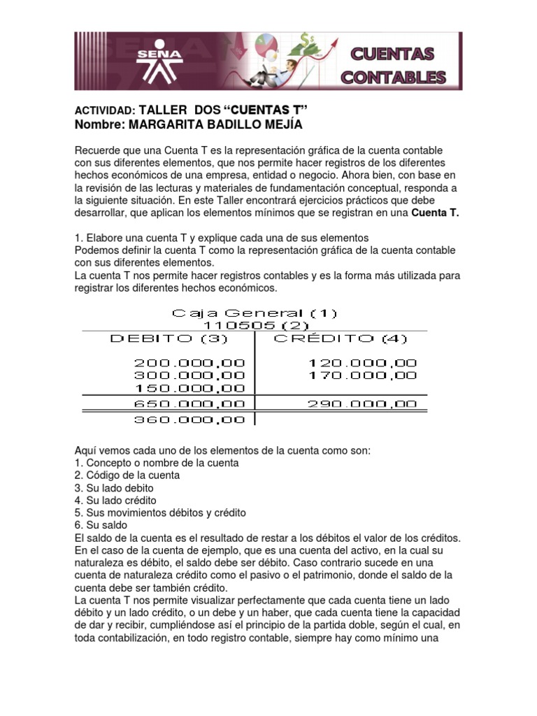 Ejercicios Prácticos de Cuentas T | PDF | Estado de resultados ...