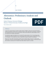 Abenomics: Preliminary Analysis and Outlook