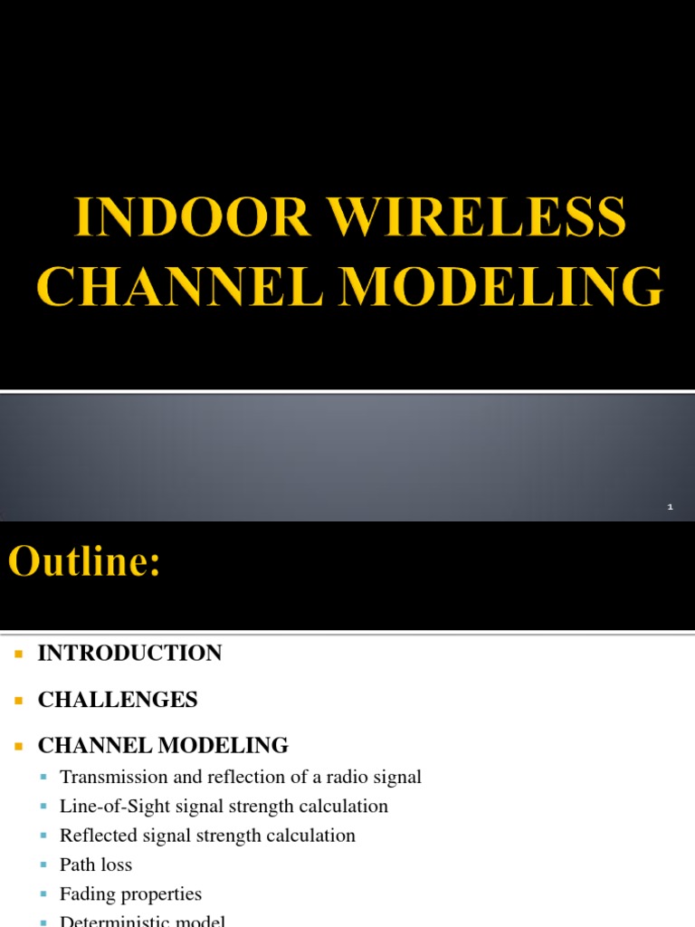 Indoor Wireless Channel Modeling | PDF | Radio Propagation | Natural ...