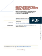 AEM-Analysis and Validation of A Predictive Model For Growth and Death of Aeromonas Hydrophila Under Modified Atmospheres at Refrigeration Temperatures