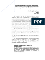 Observaciones Registrales Frecuentes Relacionadas A La Identificación Del Predio