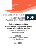 Entrevistando a niños preescolares víctimas de abuso sexual y-o maltrato familiar - Eficacia de los modelos de entrevista forense