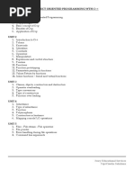 C++ Syllabus 