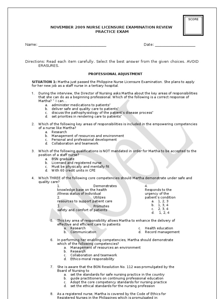 Professional Adjustment PDF Nursing Medical Ethics