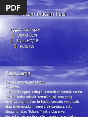 Gratis Unduh Gambar Puisi Lama Terkeren oleh Cikimm