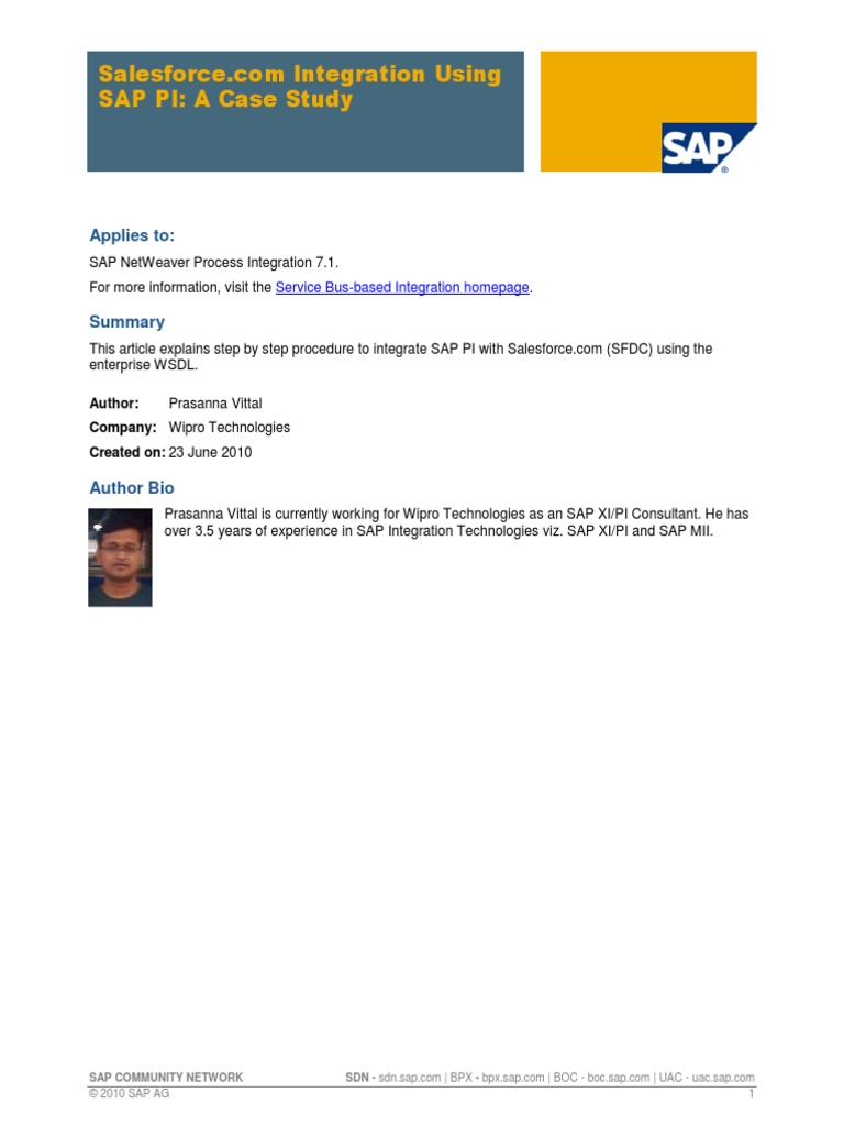 Integration Using SAP PI: A Case Study | PDF | Application Programming ...