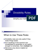 Divisibility Rules