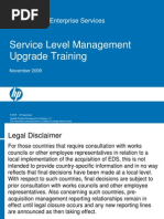 Service Level Management Upgrade Training: HPSM For HP Enterprise Services